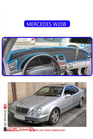 Mercedes W208 Torpido Koruma Halısı - Mavi Kenar