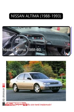Nissan Altima 1988-1993 Torpido Koruma Halısı - Siyah Kenar