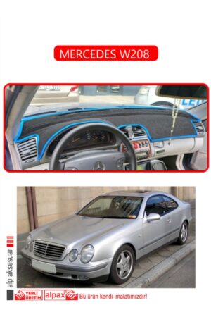 Mercedes W208 Torpido Koruma Halısı - Kırmızı Kenar
