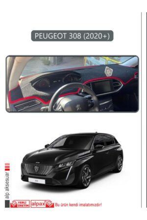 Peugeot 308 (2020+) Torpido Koruma Halısı - Gri Kenar