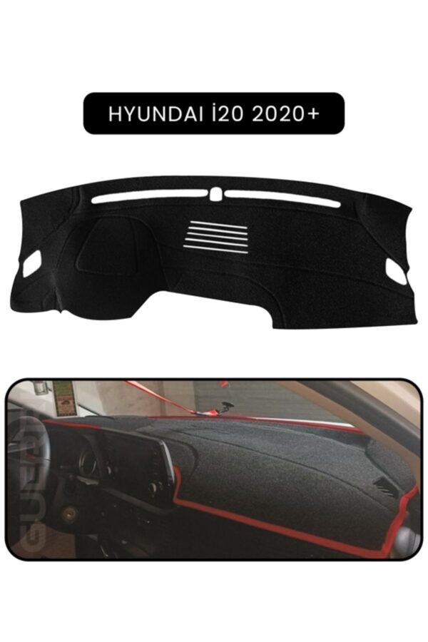 Hyundai İ20 2020+ Torpido Koruma Halısı - Siyah Kenar