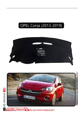 Opel Corsa (2013-2019) Torpido Koruma Halısı - Siyah Kenar