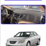 Hyundai Sonata 2009-2015 Torpido Koruma Halısı - Mavi Kenar