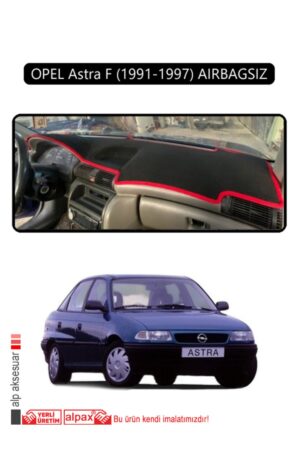Opel Astra F 1991-1997 Aırbagsız Torpido Koruma Halısı - Siyah Kenar