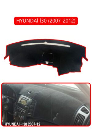 Hyundai İ30 2007-2012 Torpido Koruma Halısı - Kırmızı Kenar