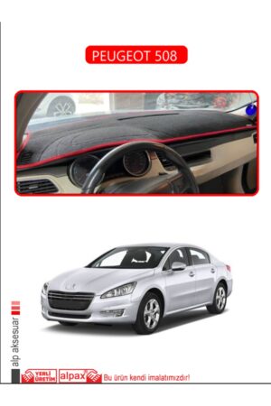 Peugeot 508 Torpido Koruma Halısı - Kırmızı Kenar