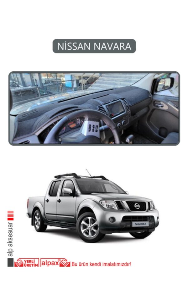 Nissan Navara Torpido Koruma Halısı - Gri Kenar