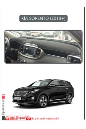 Kia Sorento 2018+ Torpido Koruma Halısı - Gri Kenar