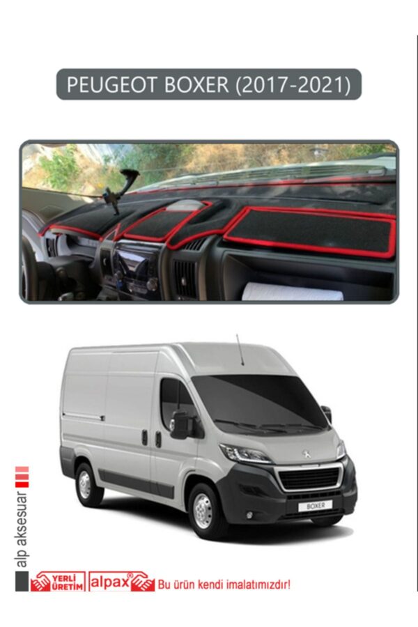 Peugeot Boxer 2017 - 2021 Torpido Koruma Halısı - Gri Kenar