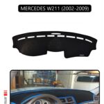Mercedes W211 2002-2009 Torpido Koruma Halısı - Siyah Kenar