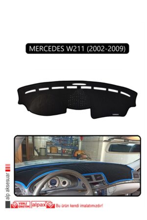 Mercedes W211 2002-2009 Torpido Koruma Halısı - Siyah Kenar