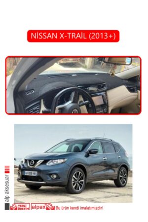 Nissan X-Trail 2013+ Torpido Koruma Halısı - Kırmızı Kenar