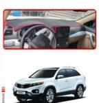 Kia Sorento 2009-2015 Torpido Koruma Halısı - Kırmızı Kenar