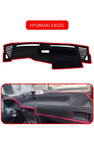 Hyundai Excel Torpido Koruma Halısı - Kırmızı Kenar