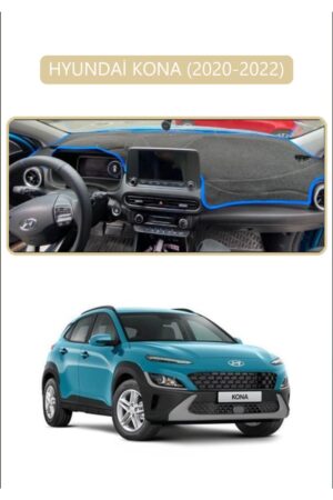 Hyundai Kona 2020-2022 Torpido Koruma Halısı - Bej Kenar