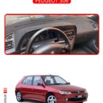 Peugeot 306 Torpido Koruma Halısı - Kırmızı Kenar