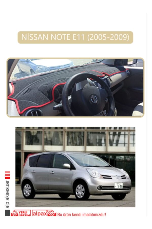 Nissan Note E11 2005-2009 Torpido Koruma Halısı - Bej Kenar