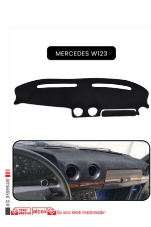 Mercedes W123 Torpido Koruma Halısı - Siyah Kenar