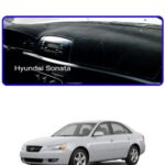 Hyundai Sonata 2004-2007 Torpido Koruma Halısı - Mavi Kenar