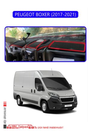 Peugeot Boxer 2017 - 2021 Torpido Koruma Halısı - Mavi Kenar