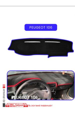 Peugeot 106 Torpido Koruma Halısı - Mavi Kenar
