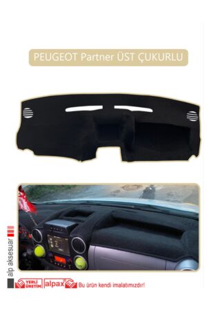 Peugeot Partner Üst Çukur Torpido Koruma Halısı - Bej Kenar
