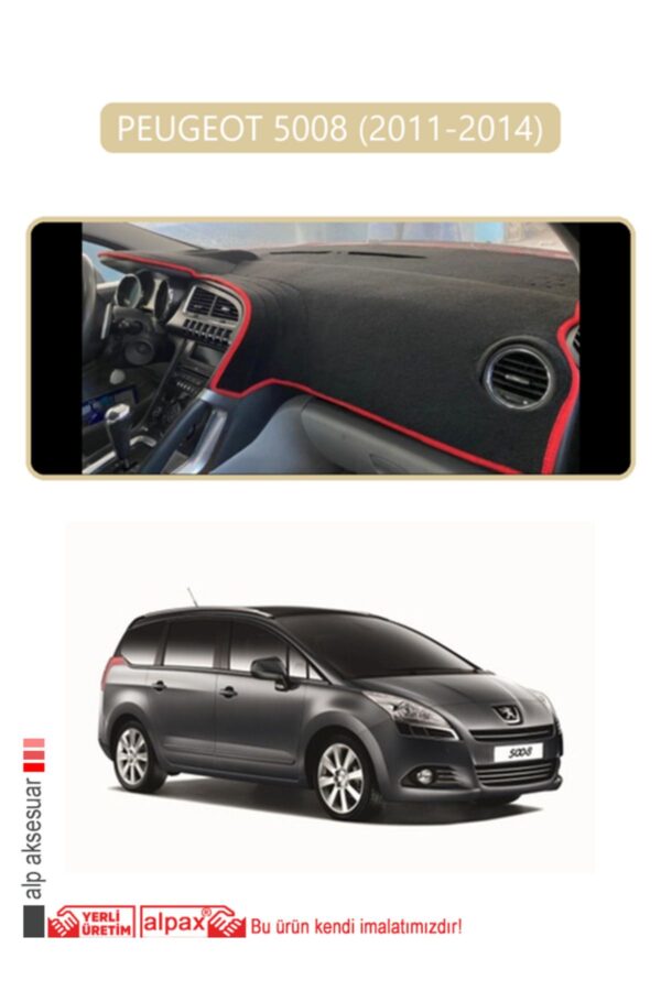 Peugeot 5008 (2011-2014) Torpido Koruma Halısı - Bej Kenar