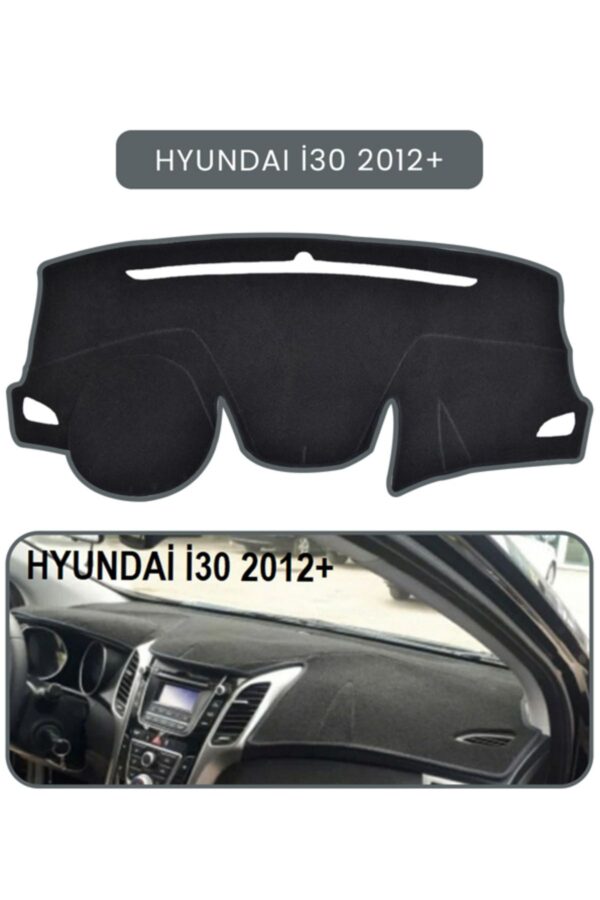 Hyundai İ30 2012+ Torpido Koruma Halısı - Gri Kenar