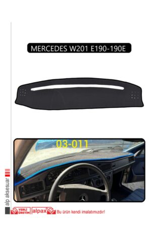 Mercedes W201 E190-190E Torpido Koruma Halısı - Siyah Kenar