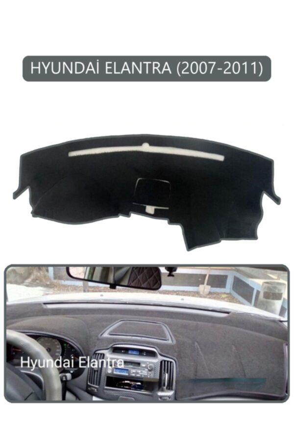 Hyundai Elantra 2007-2011 Torpido Koruma Halısı - Gri Kenar
