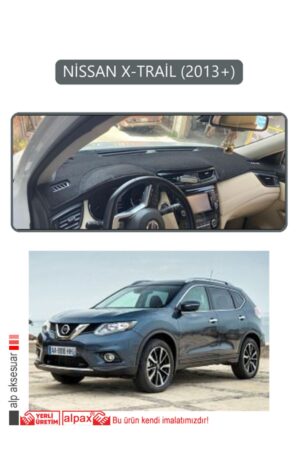 Nissan X-Trail 2013+ Torpido Koruma Halısı - Gri Kenar