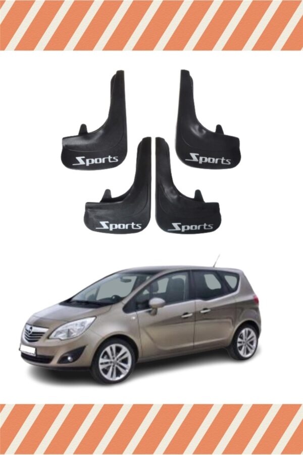 Opel Meriva Sports yazılı 4’lü tozluk çamurluk paçalık dayanıklı