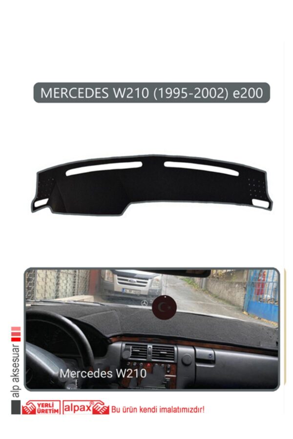 Mercedes W210 1995-2002 E200 Torpido Koruma Halısı - Gri Kenar