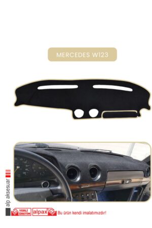 Mercedes W123 Torpido Koruma Halısı - Bej Kenar