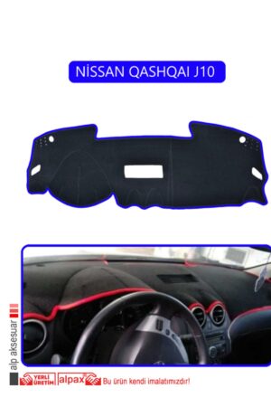 Nissan Qashqaı J10 Torpido Koruma Halısı - Mavi Kenar