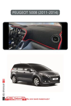 Peugeot 5008 (2011-2014) Torpido Koruma Halısı - Gri Kenar