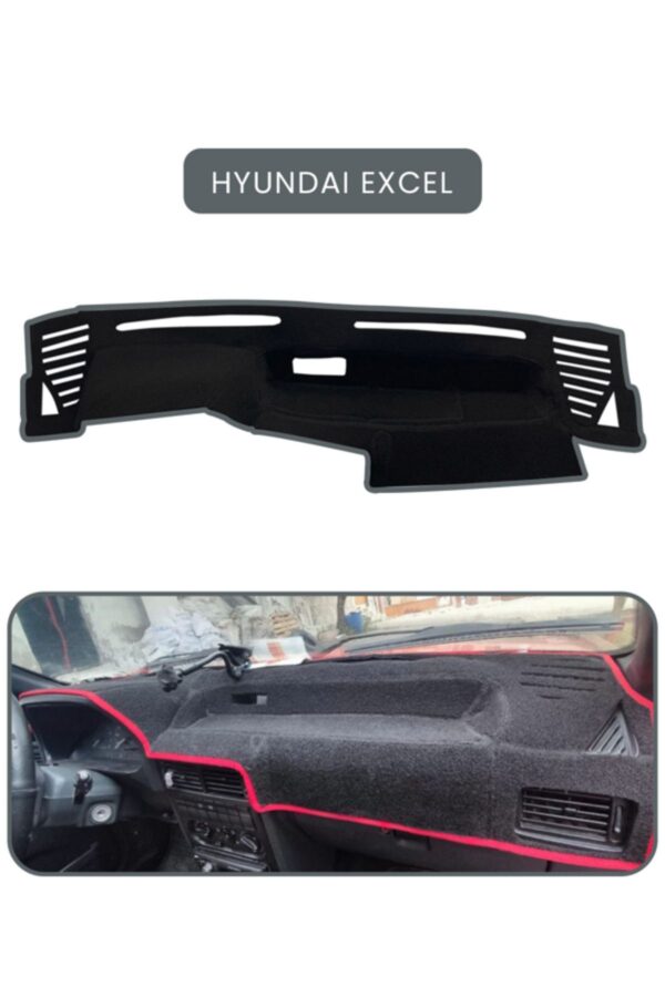 Hyundai Excel Torpido Koruma Halısı - Gri Kenar