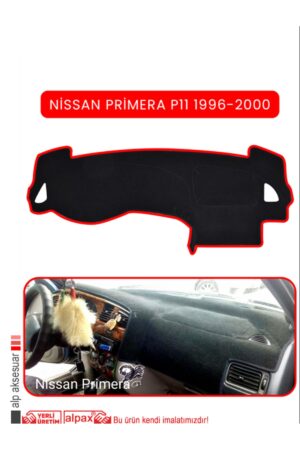 Nissan Primera P11 1996-2000 Torpido Koruma Halısı - Kırmızı Kenar