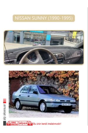 Nissan Sunny 1990-1995 Torpido Koruma Halısı - Bej Kenar