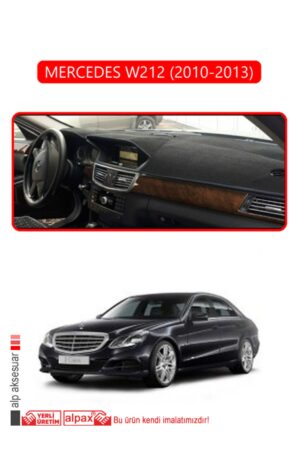 Mercedes W212 2010-2013 Torpido Koruma Halısı - Kırmızı Kenar