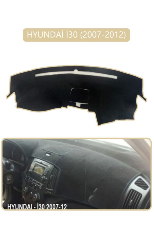Hyundai İ30 2007-2012 Torpido Koruma Halısı - Bej Kenar