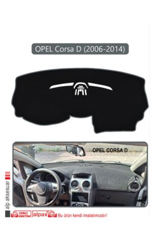 Opel Corsa D (2006-2014) Torpido Koruma Halısı - Gri Kenar