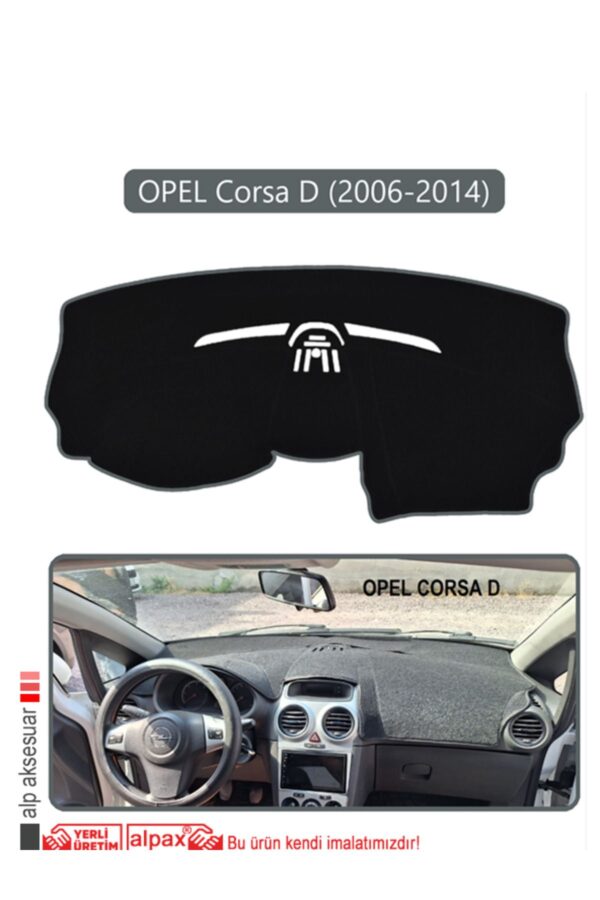 Opel Corsa D (2006-2014) Torpido Koruma Halısı - Gri Kenar