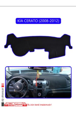 Kia Cerato 2008-2012 Torpido Koruma Halısı - Mavi Kenar