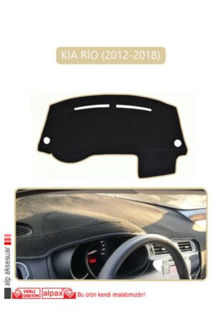 Kia Rio 2012-2018 Torpido Koruma Halısı - Bej Kenar