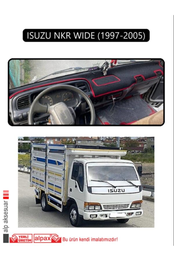 Isuzu Nkr Wide 1997-2005 Torpido Koruma Halısı - Siyah Kenar