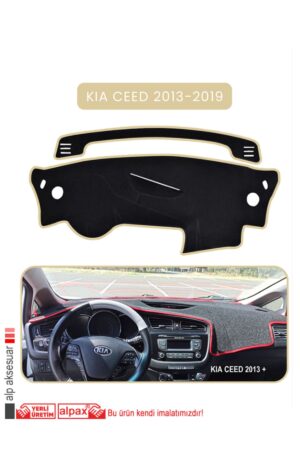 Kia Ceed 2013-2019 Torpido Koruma Halısı - Bej Kenar