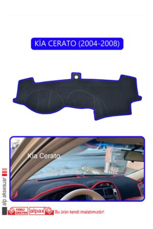 Kia Cerato 2004-2008 Torpido Koruma Halısı - Mavi Kenar