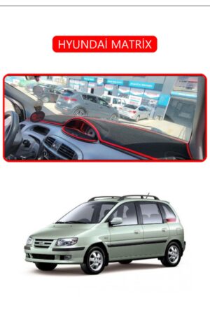 Hyundai Matrix Torpido Koruma Halısı - Kırmızı Kenar
