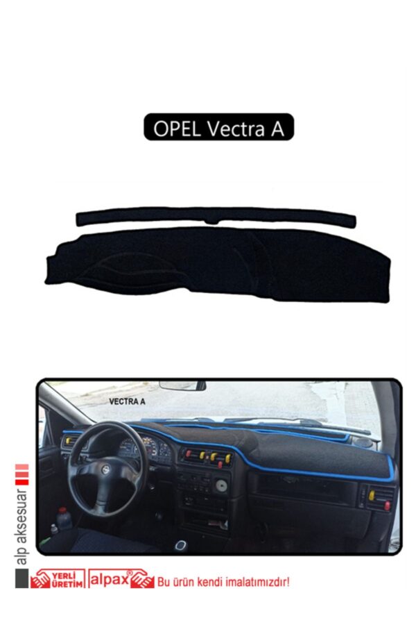 Opel Vectra A Torpido Koruma Halısı - Siyah Kenar